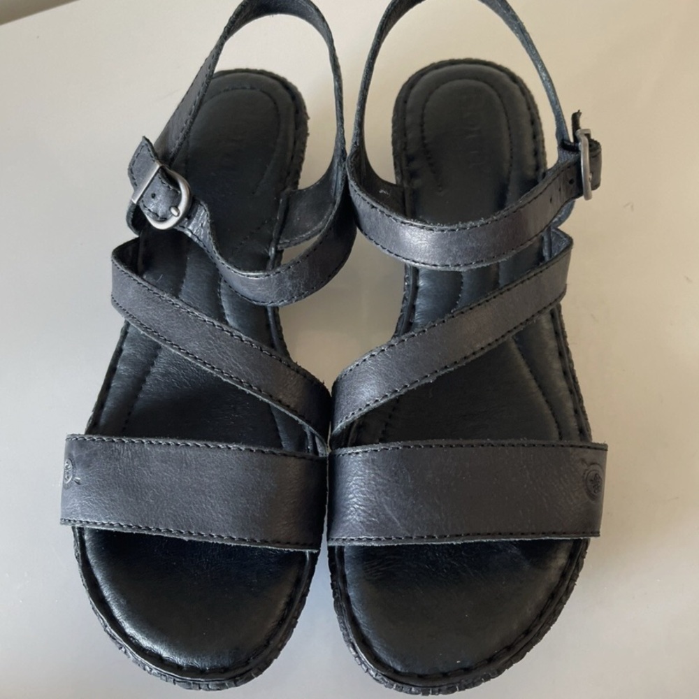 Born slingback wedge sandal
